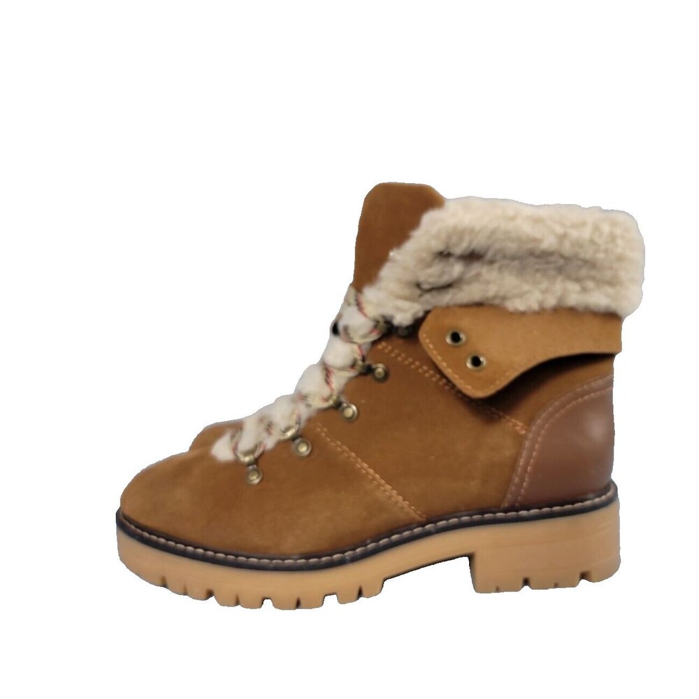 Time and Tru Cozy Hiker Boots Women’s 9W Brown Memory Foam